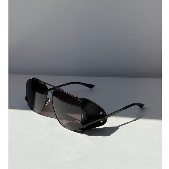 NEW Saint Laurent SL653 Leon Shield Aviator Sunglasses Black main image 5